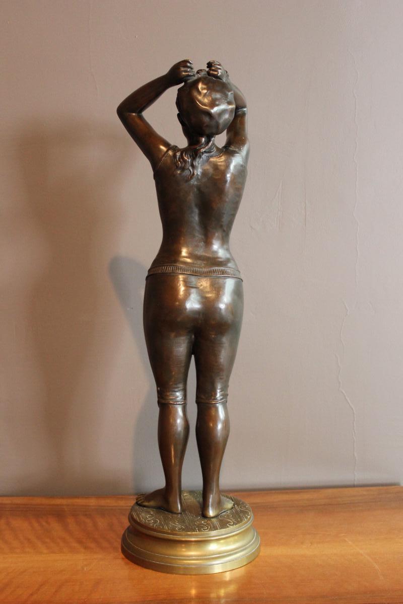 Bronze Figurant Une Baigneuse 1900-photo-3