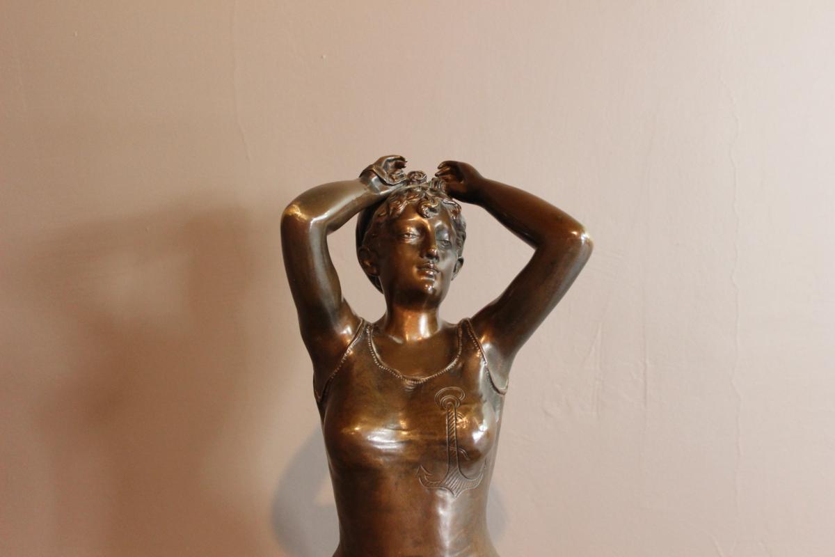 Bronze Figurant Une Baigneuse 1900-photo-4