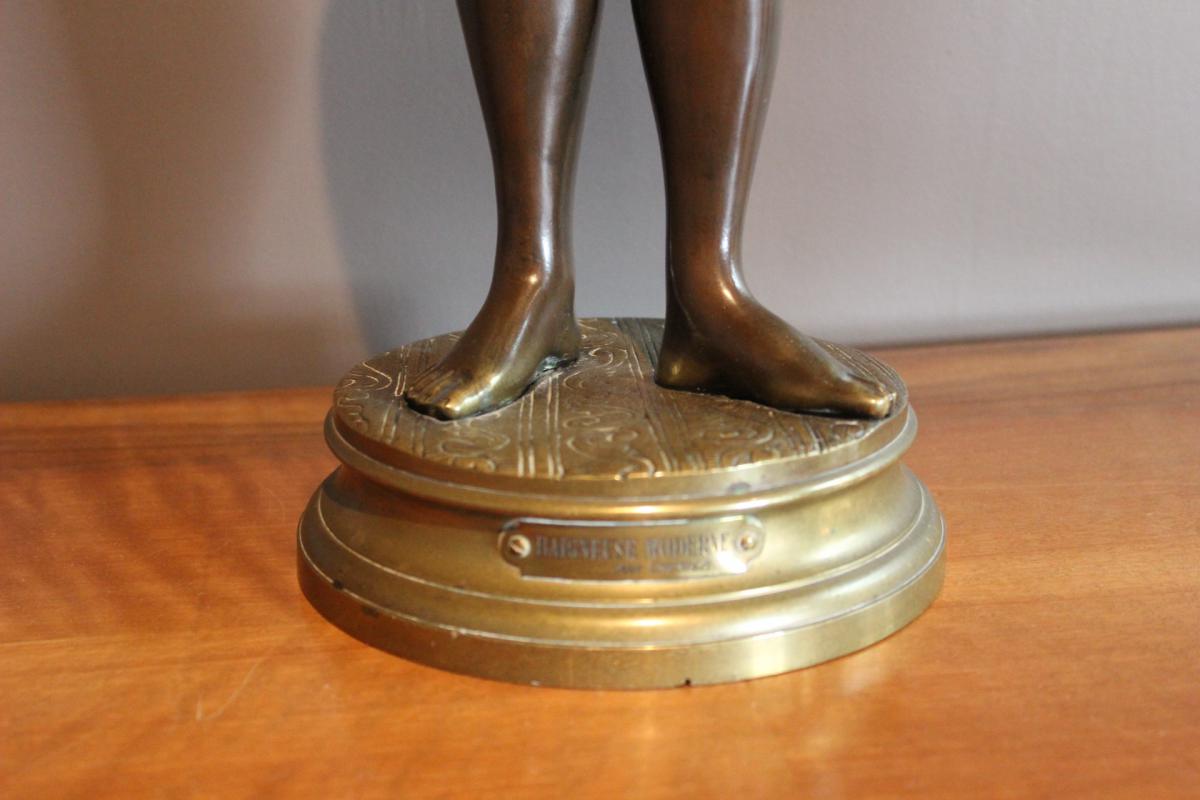 Bronze Figurant Une Baigneuse 1900-photo-1