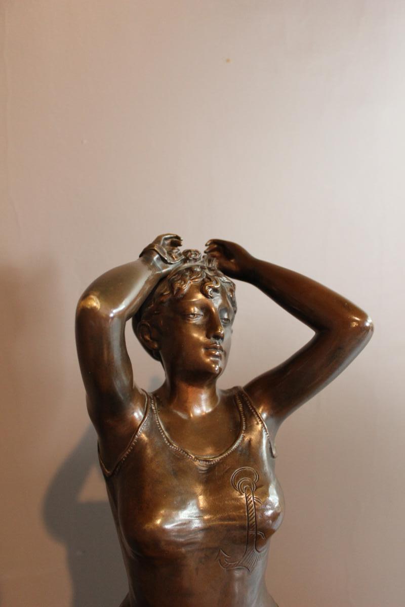 Bronze Figurant Une Baigneuse 1900-photo-3