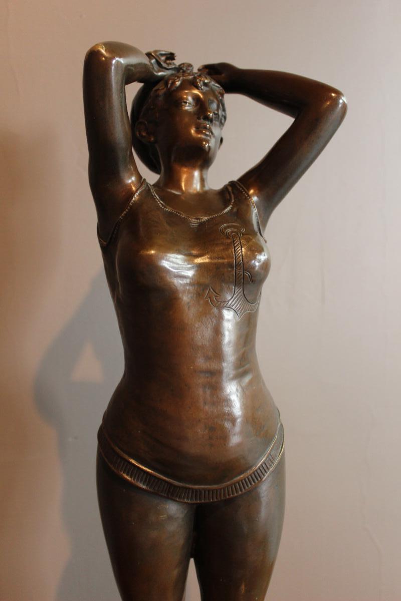Bronze Figurant Une Baigneuse 1900-photo-4