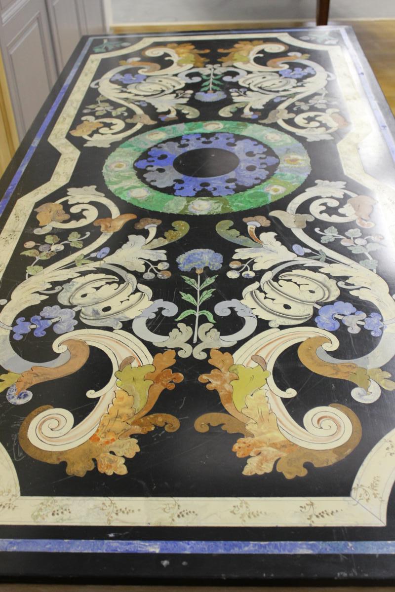 Table Rectagulaire En Scagliola Début XX-photo-6