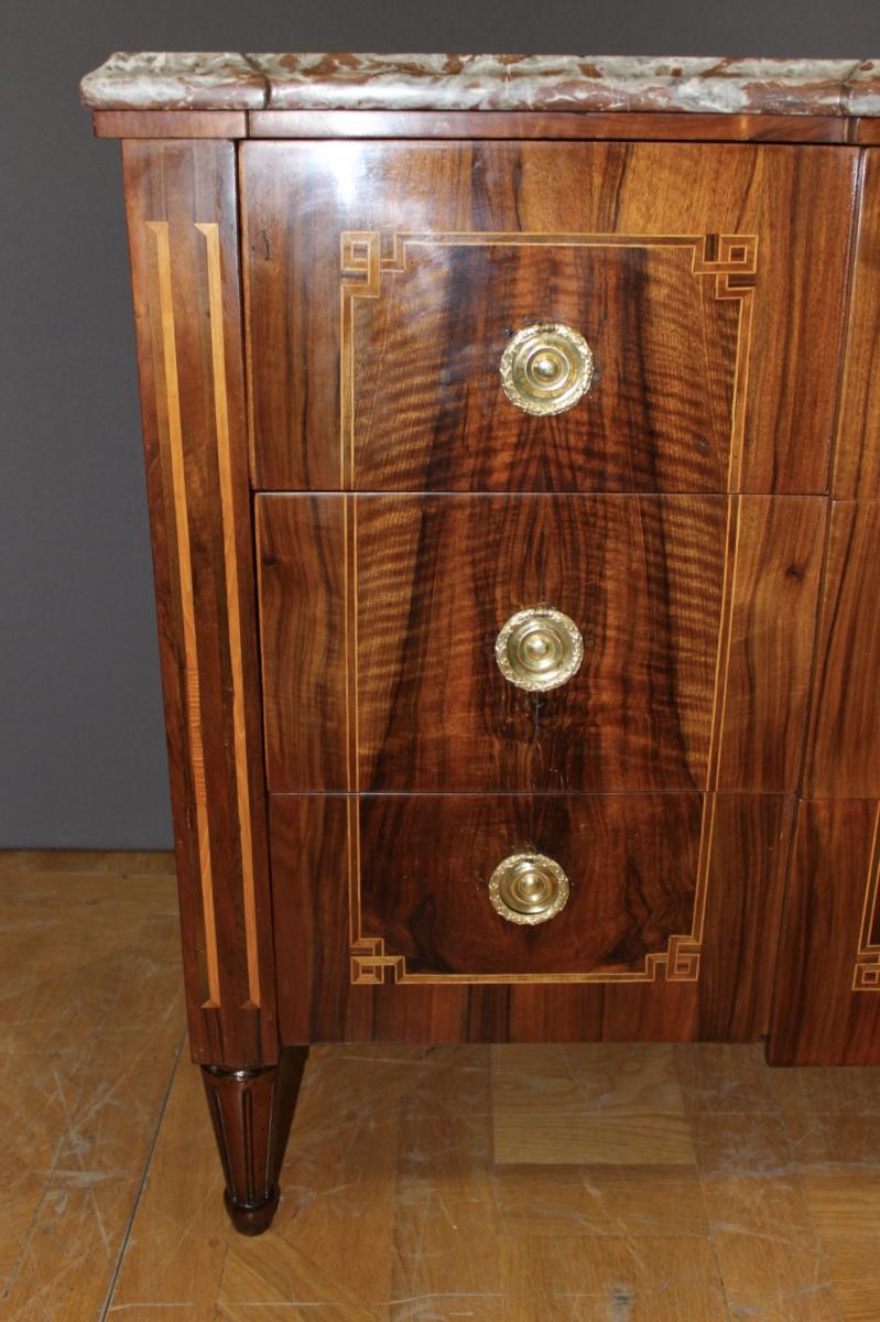 Louis XVI Commode Swiss In Walnut XVIII-photo-4