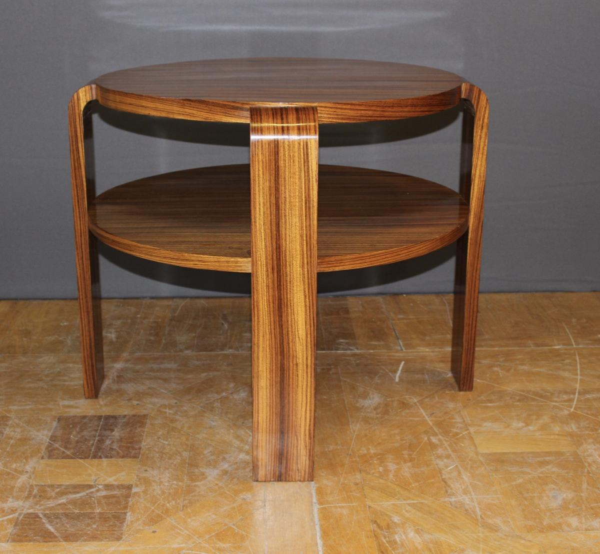 Art Deco Rosewood Pedestal Table-photo-3