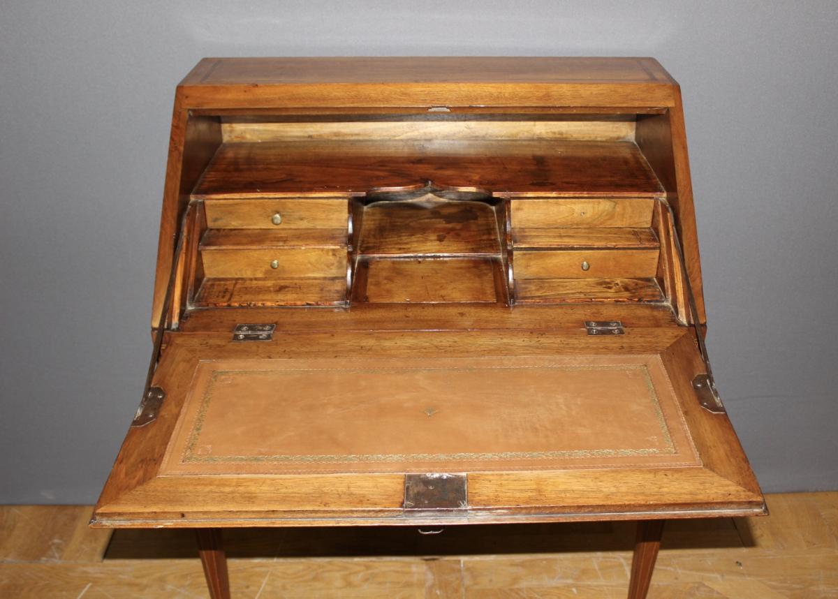 Bureau Donkey Louis XVI In Marquetry XVIII-photo-3