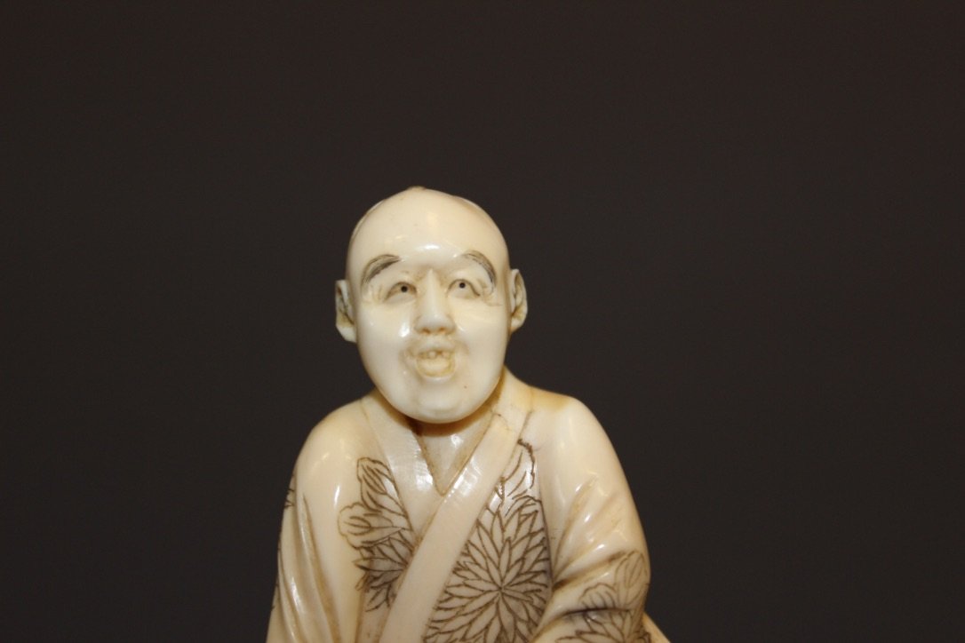 Okimono En Ivoire époque Meiji-photo-1