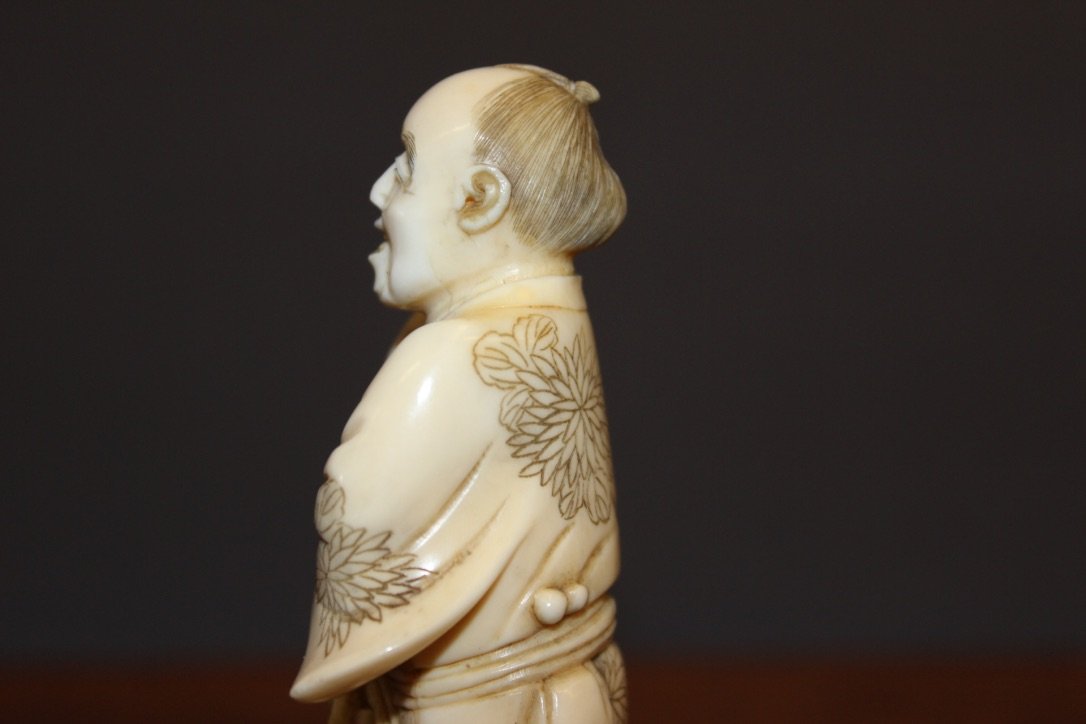 Okimono En Ivoire époque Meiji-photo-5
