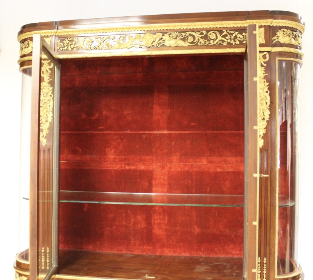 Argentier Of Napoleon III Period And Louis XVI Style In Mahogany-photo-1