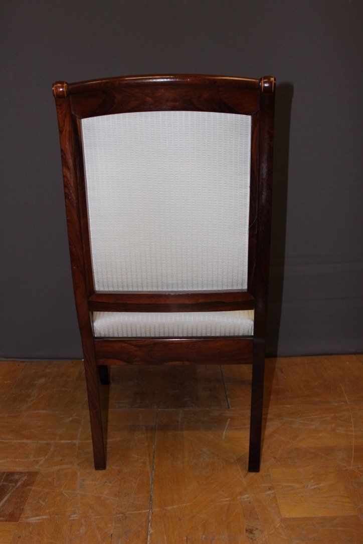 Pair Of Charles X Period Armchairs In Marquetry-photo-4