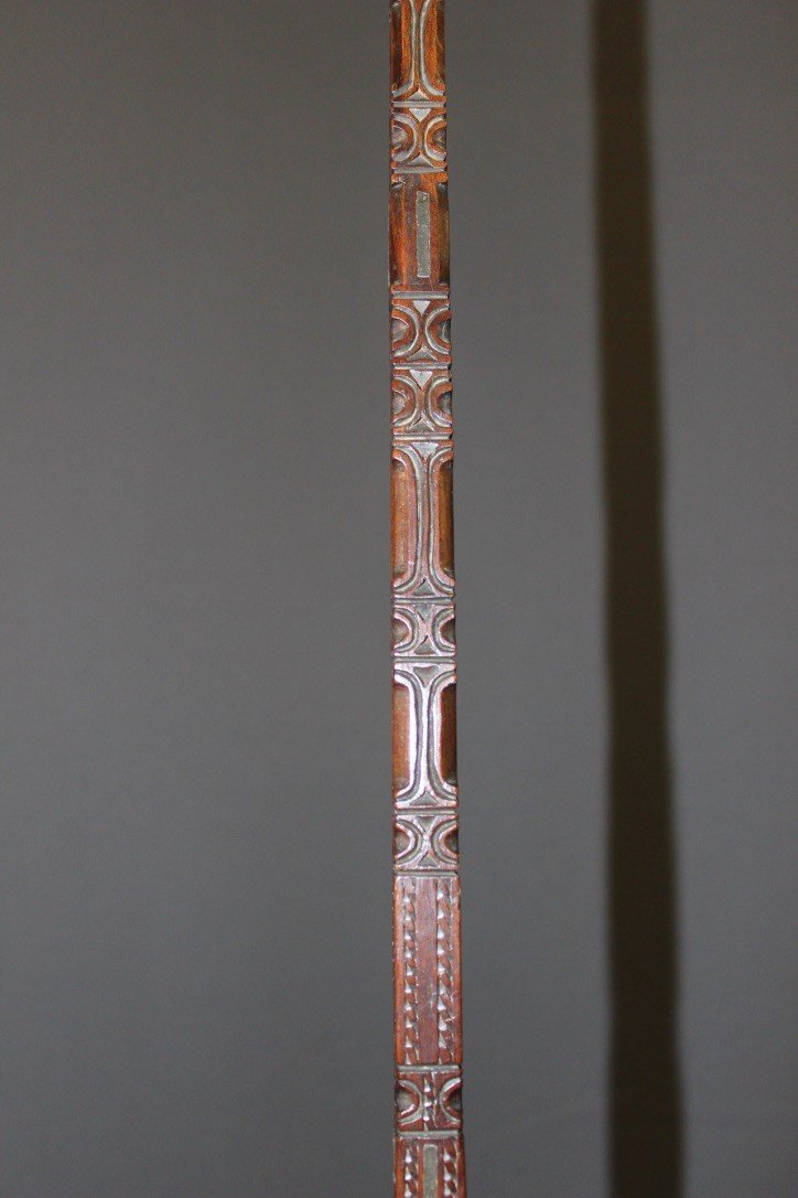 Distaff And Its Support In Wood And Pewter XIX-photo-3