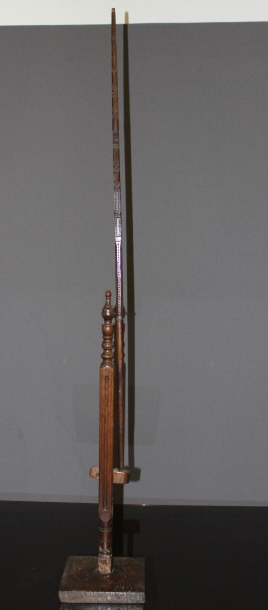 Distaff And Its Support In Wood And Pewter XIX