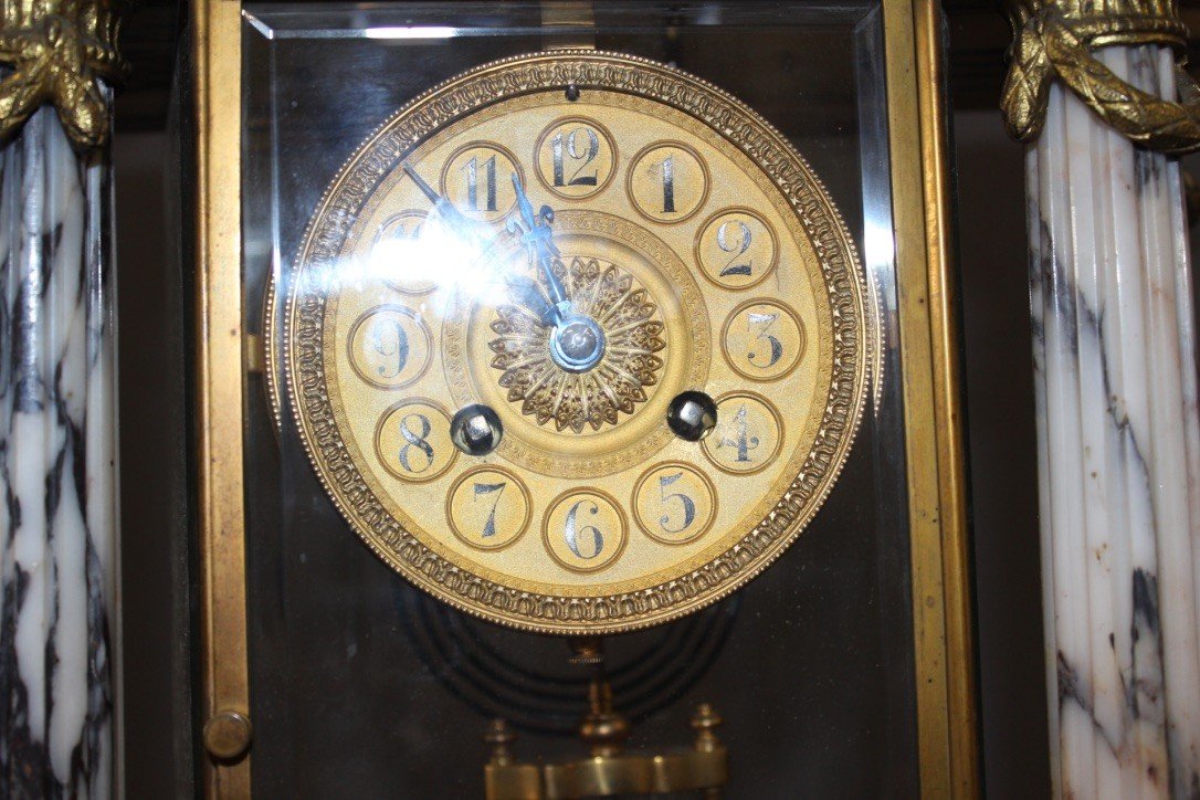 Louis XVI Style Clock With Lion End XIX-photo-1