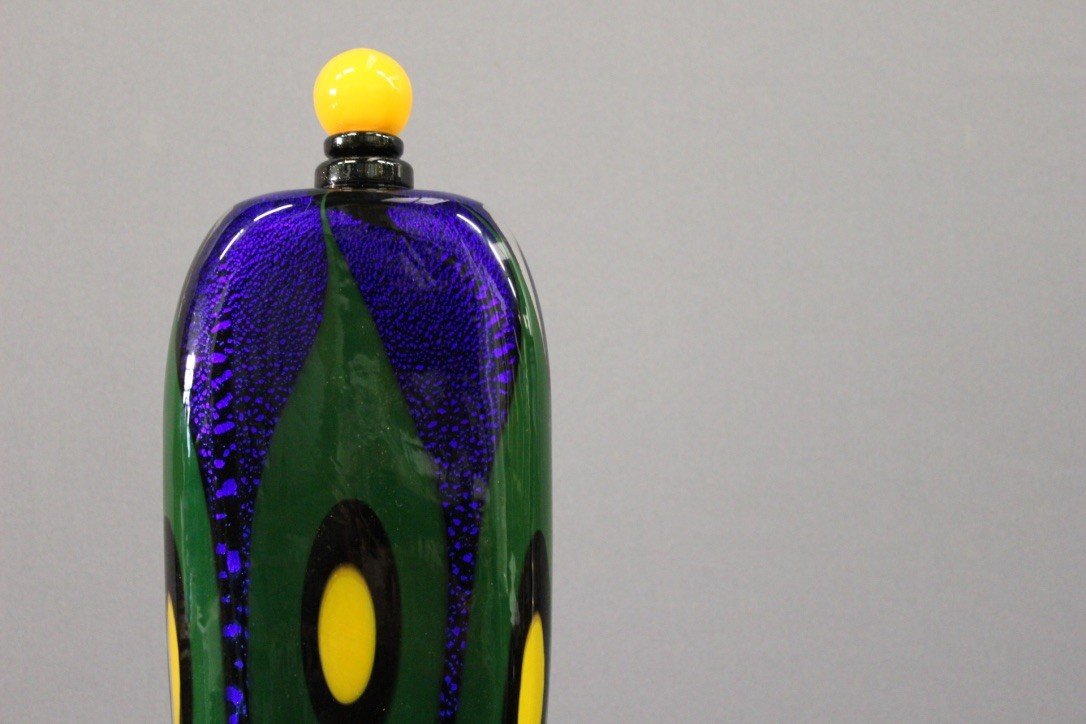 Important Multilayer Glass Bottle By Allain Guillot-photo-3
