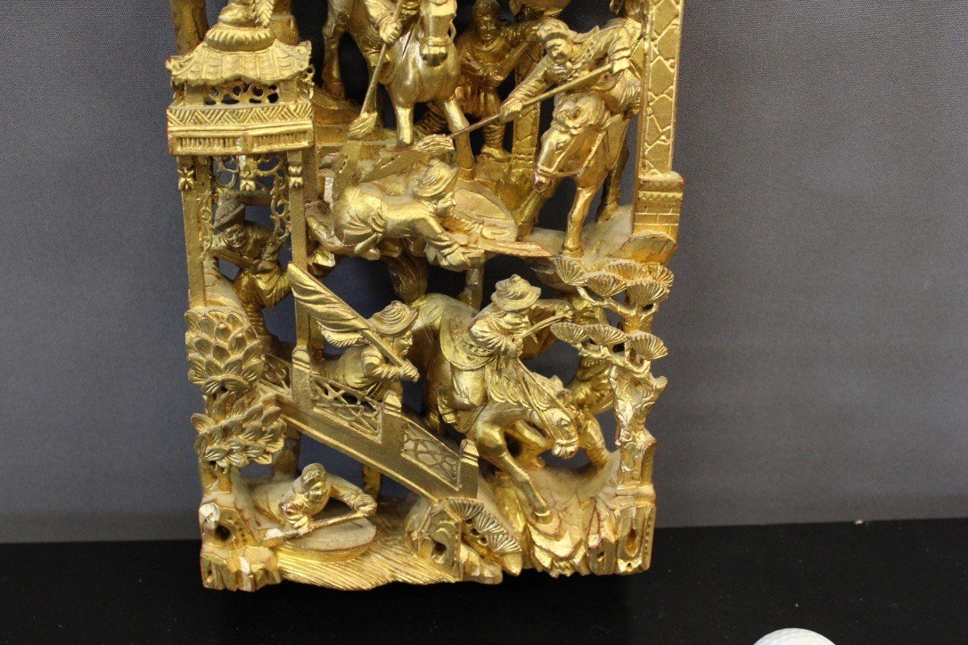 High Relief In Carved And Gilded Wood China XX-photo-4