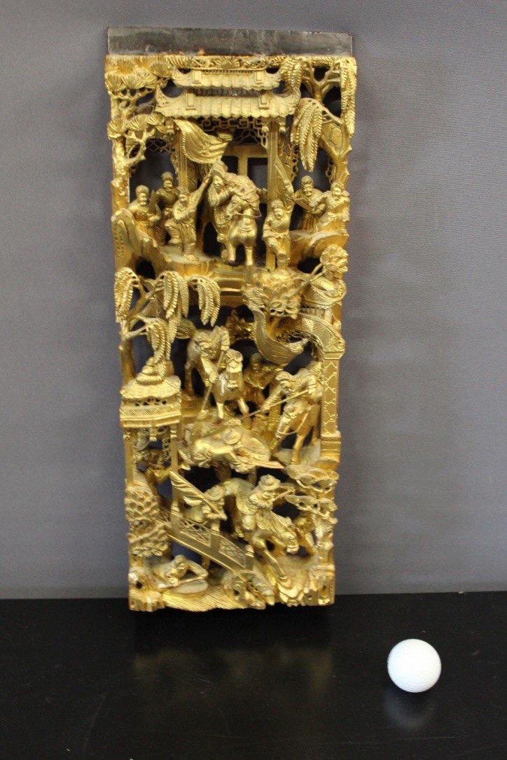 High Relief In Carved And Gilded Wood China XX-photo-7
