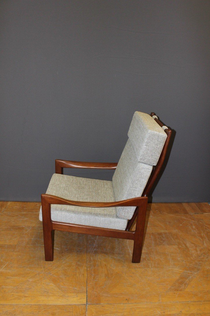 Pair Of Danish Teak Armchairs Around 1970-photo-3