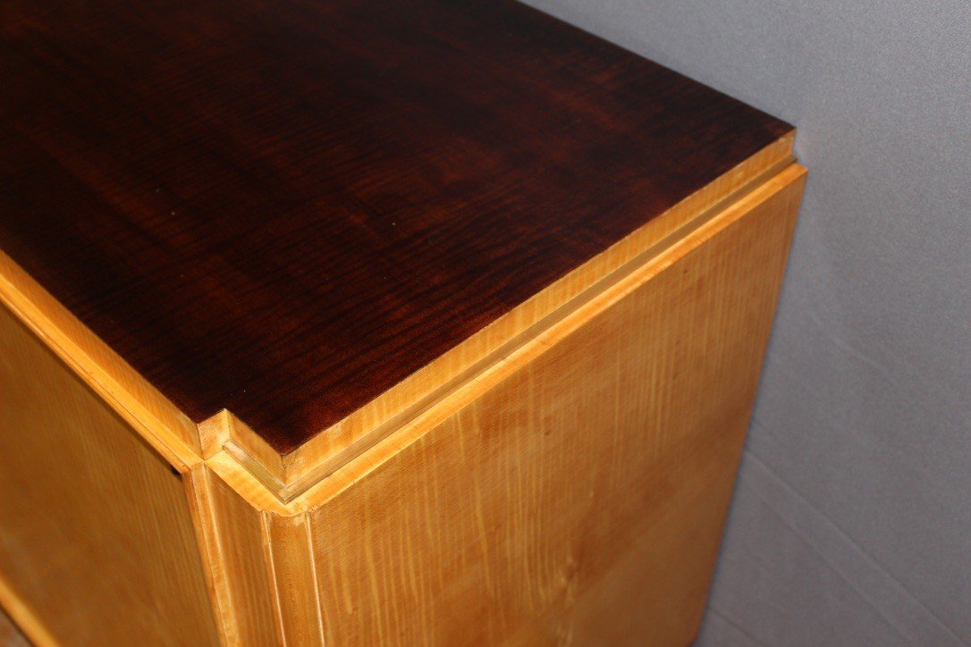 Art Deco Period Chest Of Drawers In Maple-photo-3