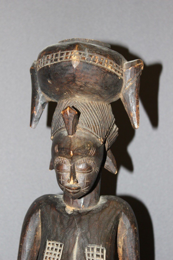 Sculpture Senoufo De Femme Côte d'Ivoire époque Coloniale-photo-4