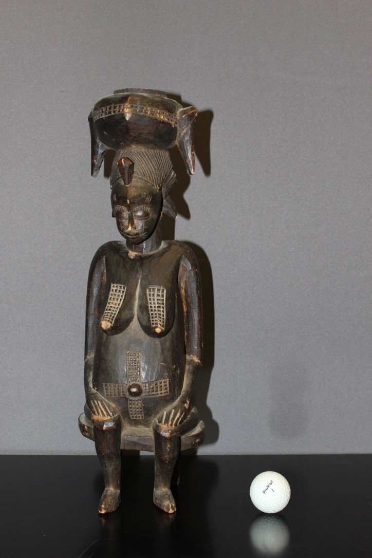 Sculpture Senoufo De Femme Côte d'Ivoire époque Coloniale