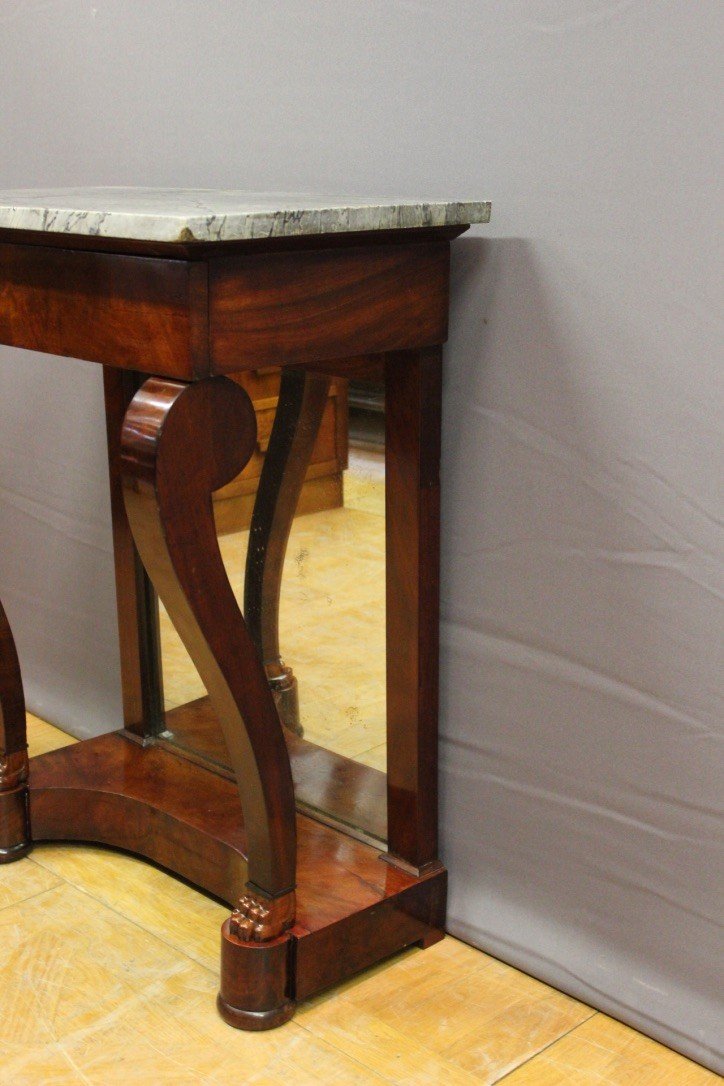 Restoration Period Console In Mahogany XIX-photo-4
