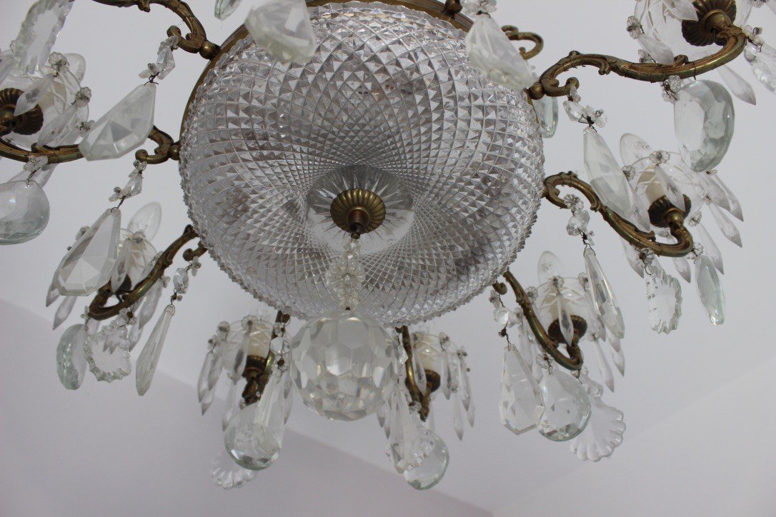 Louis XV Style Bronze And Crystal Chandelier-photo-8