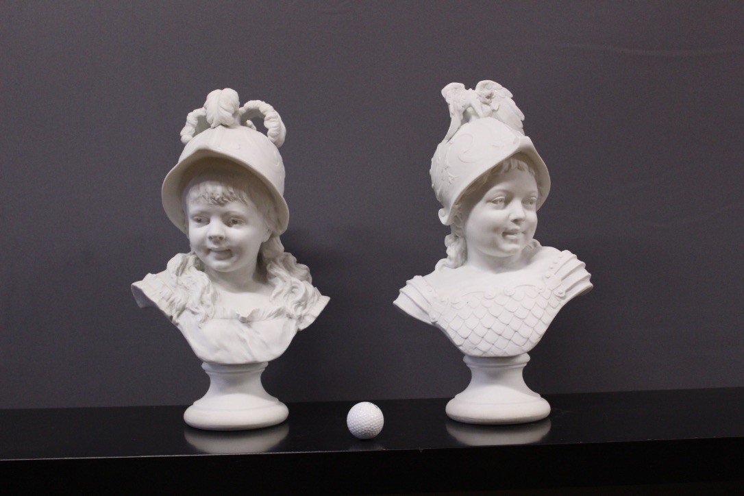 Pair Of Biscuits Representing Helmet Children