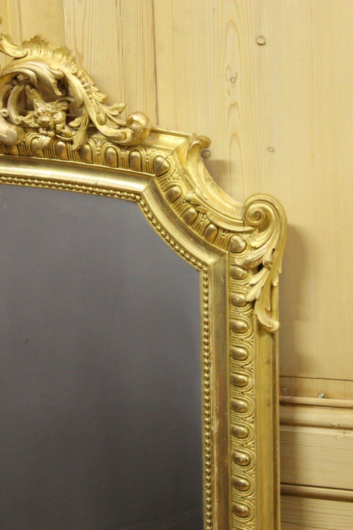 Louis XV Style Mirror In Wood And Golden Stucco XIX-photo-1