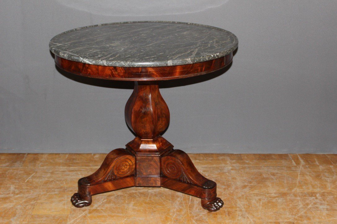 Mahogany Restoration Period Pedestal Table-photo-7