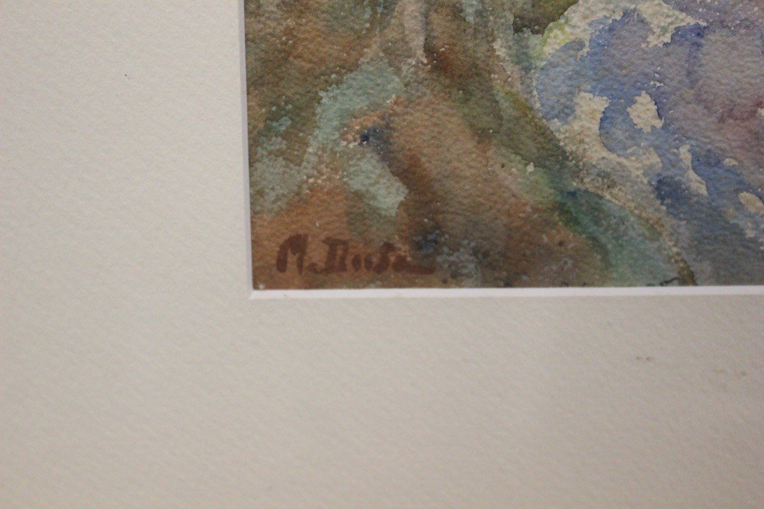 Aquarelle Femme à La Rivière Par Miron Duda-photo-4