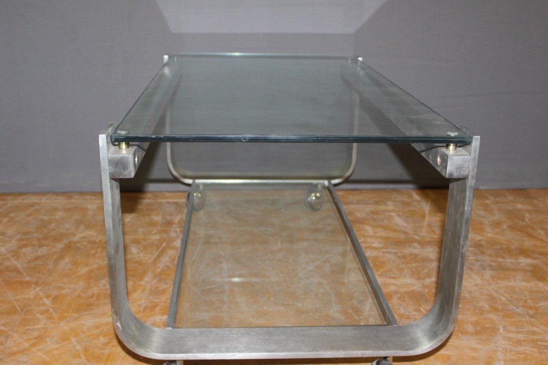 Coffee Table With Two Trays Circa 1970-photo-2