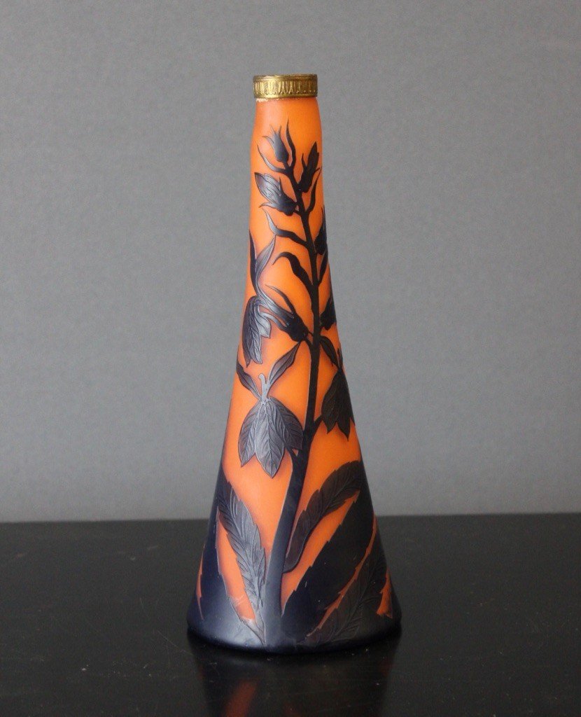 Glass Paste Vase By Richard Circa 1920-photo-1