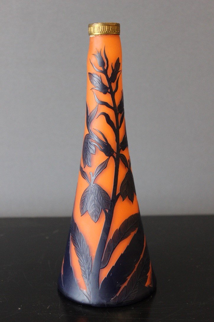 Glass Paste Vase By Richard Circa 1920-photo-6
