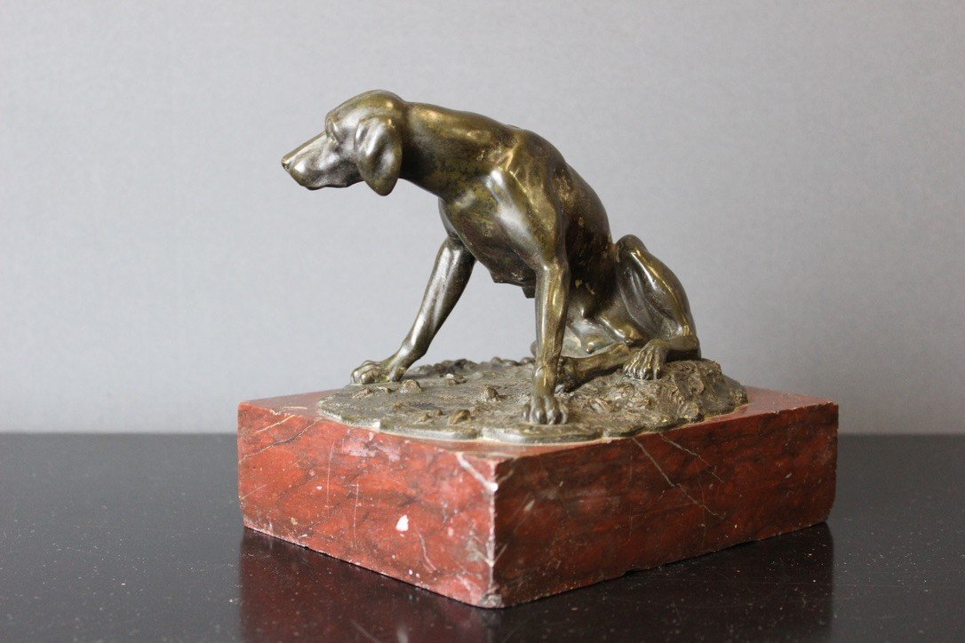 Chien De Chasse En Bronze XIX