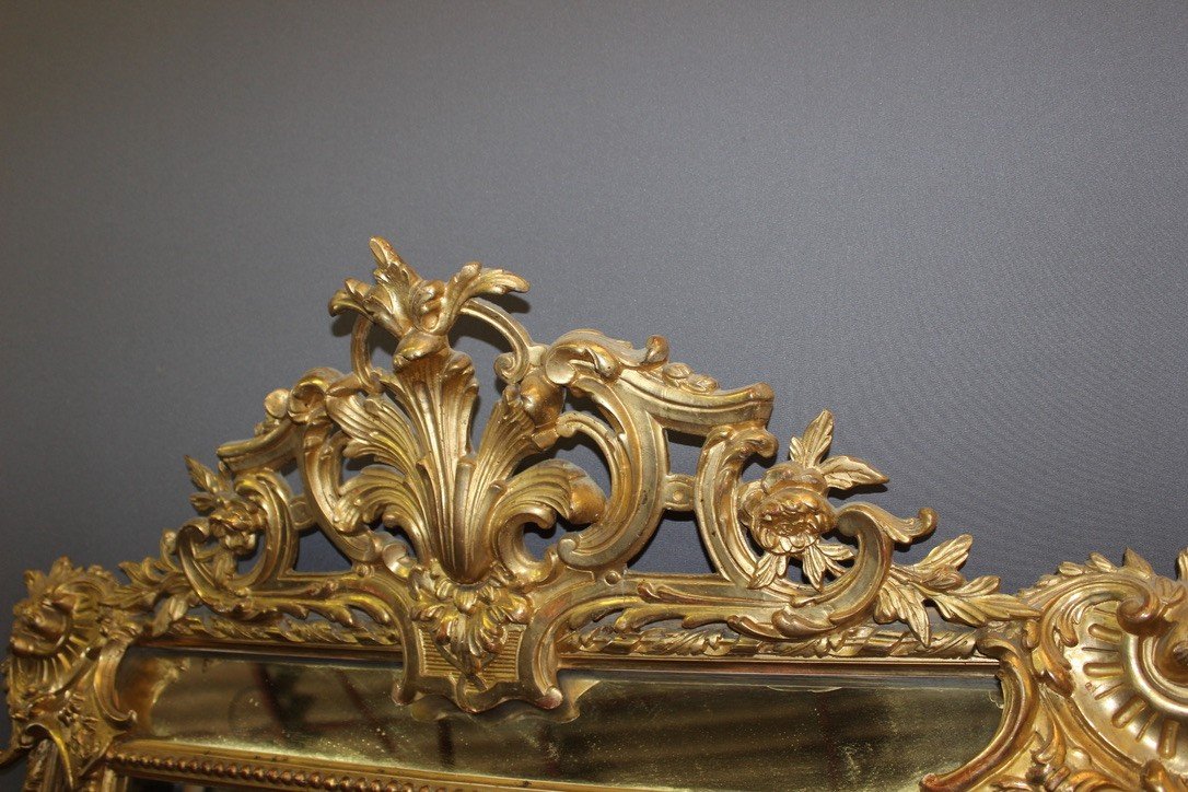 Miroir  à Pareclose De Style Louis XV d'époque Napoléon III-photo-3