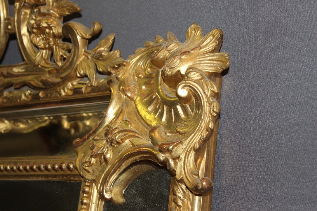 Miroir  à Pareclose De Style Louis XV d'époque Napoléon III-photo-8