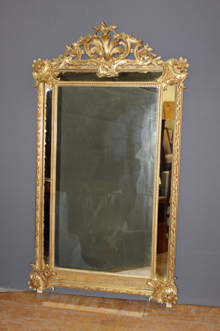 Miroir  à Pareclose De Style Louis XV d'époque Napoléon III