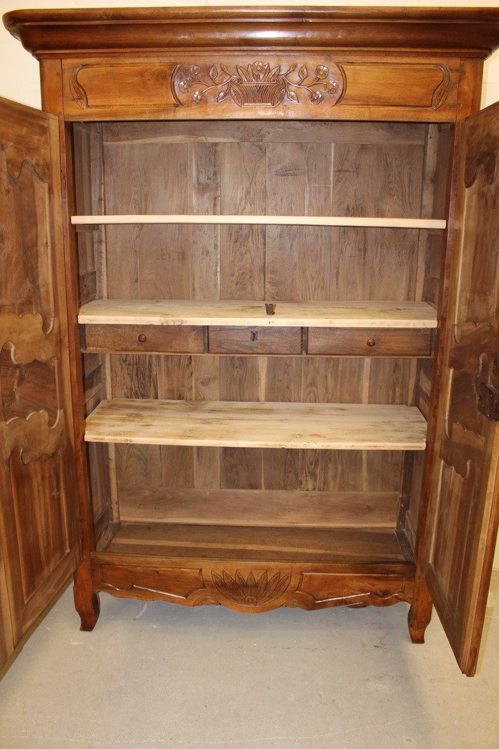 Armoire Bressane En Noyer XIX-photo-5
