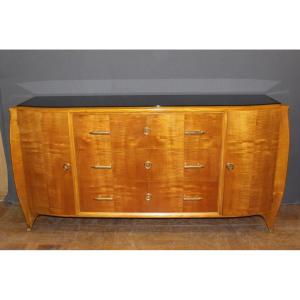 Art Deco Period Sideboard In Light Wood Circa 1930