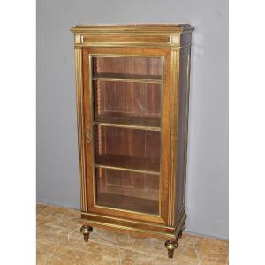 Louis XVI Style Walnut Display Cabinet, 19th Century
