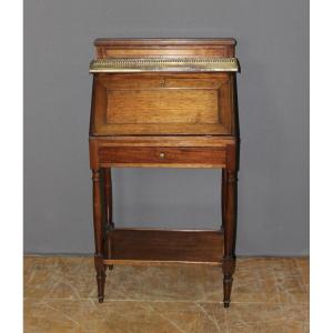 Bureau Dos d'âne en Acajou de Style Directoire XXe