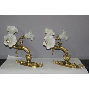 Pair Of Napoleon III Gilt Bronze Sconces