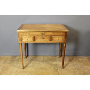 Men's Dressing Table In Cherry Wood, Directoire Period