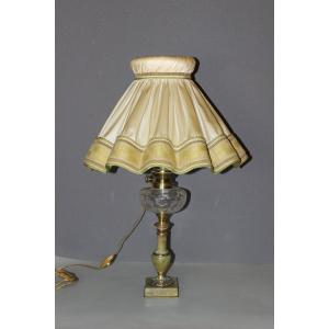 Lampe à Pétrole en Onyx et Emaux Cloisonnés Napoléon III