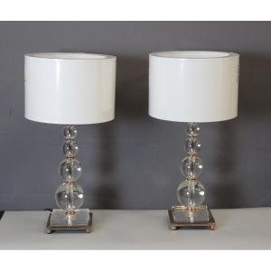 Paire de lampes Modernistes de Style Art Déco