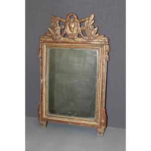 Miroir Louis XVI en bois doré XVIIIe