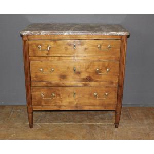 18th-century Louis XVI Cherrywood Chest Of Drawers