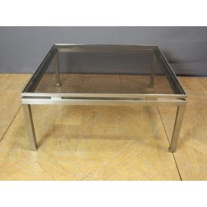 Square Coffee Table By Guy Lefèvre For Jansen, Circa 1970