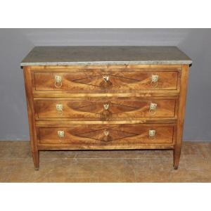 Late 18th-century Directoire-style Chest Of Drawers In Walnut