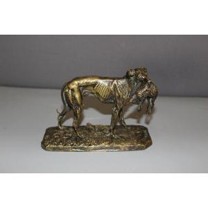 "greyhound And Hare" By Pierre Jules Mene, 19th Century