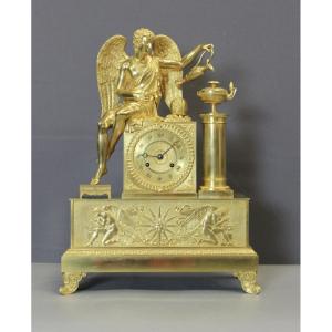 Antique-style Gilded Bronze Clock, Early 19th Century